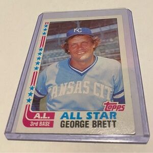 George Brett 1982 Topps All Star Baseball Card # 549 Kansas City Royals Vintage